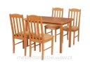 Stół Max 4 (70x120/150) + 4 Krzesła Bos 12 DRM